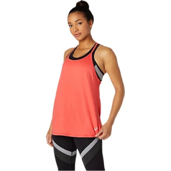 Under Armour Womens Shirt Medium Semi Fitted Orange Tank Top HeatGear Run Bra M - Picture 1 of 9